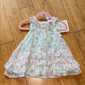 Floral Ruffle Dress Size 3-6 Months